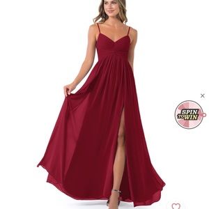 Azazie Alia bridesmaid dress burgundy